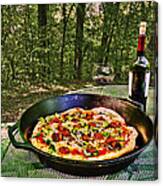 Pizza And Vino Canvas Print
