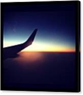 #plane #vacation #mexico #sunset #sun Canvas Print