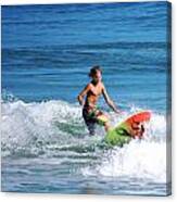 Playing In The Surf Canvas Print