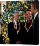 President Obama With Robert Deniro Canvas Print