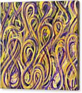 Purple And Gold Figure-eight Study Canvas Print