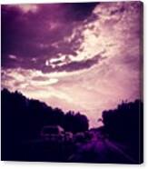 #purple #sky #clouds #driving Canvas Print