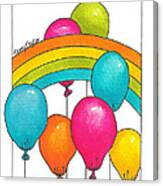 Rainbow Balloons Canvas Print