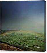 Rainbow Over Fields In Slieve Gullion Canvas Print