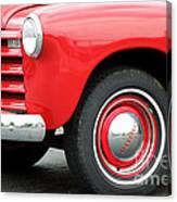 Red 1947 Chevrolet Pickup Truck Canvas Print