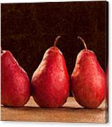 Red Pears Canvas Print