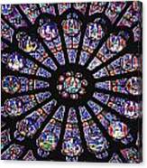 Rose Window In The Notre Dame Cathedral Canvas Print