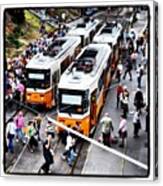 Rush Hour. #tram #transport #budapest Canvas Print