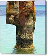 Rusted Dock Pier Of The Caribbean Iii Canvas Print