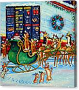 Santa's Pit Stop On  December 24th Canvas Print