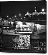 Seine Paris Night Canvas Print