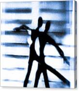 Silhouette Of Dancers Canvas Print