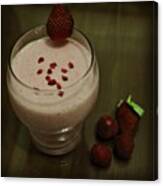 #smoothies #berries #red #icecream Canvas Print
