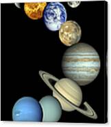 Solar System Montage Canvas Print