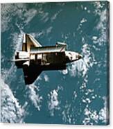 Space Shuttle In Space Canvas Print