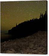 Stars Over Otter Cliffs Canvas Print