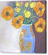 Still  Life With Blue Vase Canvas Print
