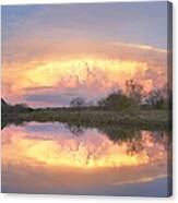 Storm Clouds And South Llano River Canvas Print