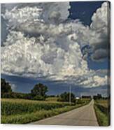 Storm Clouds In The Country An Hdr No. 2 Canvas Print
