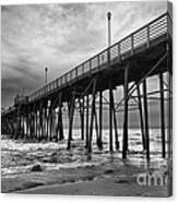 Storm Clouds Over The Pier Canvas Print