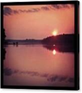 Sunrise At The Lake Canvas Print