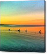 Sunset All Lined Up. #gang_family Canvas Print