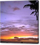 Sunset At Barbers Point Canvas Print