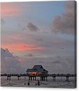 Sunset At Clearwater Beach Canvas Print