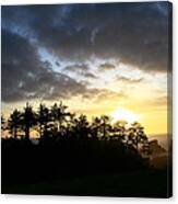Sunset At Ecola Point Canvas Print