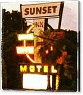 Sunset Inn Motel Canvas Print