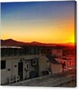 Sunset Of Today. #cagliari Canvas Print