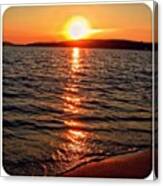 Sunset On Lageri Beach, Paros/greece Canvas Print