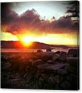 #sunset Over #amantani #island Canvas Print
