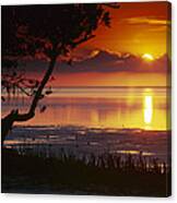 Sunset Over Annes Beach Florida Canvas Print
