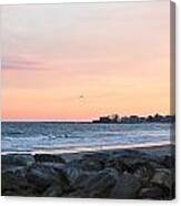 Sunset Over Wallis Sands Beach New Hampshire Canvas Print