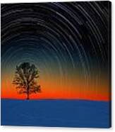 Sunset Star Trails Canvas Print