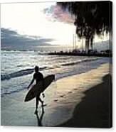 Sunset Surf Canvas Print