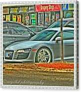 #supercar #supercars #white #audir8 Canvas Print