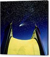 Telescope & Comet Hale-bopp Canvas Print
