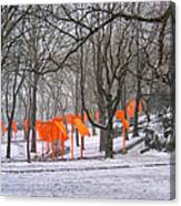 The Gates In A Blizzard 2 Canvas Print