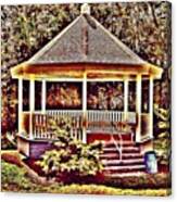 The Gazebo At The Duck Pond... Many Canvas Print