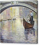The Gondolier Venice Italy Canvas Print