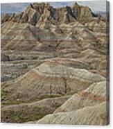 The Layers Of The Badlands Canvas Print