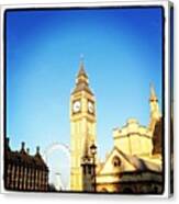 The Leaning Tower Of #london Canvas Print