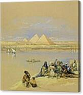 The Pyramids At Giza Near Cairo Canvas Print