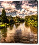 The River Exe At Bickleigh Canvas Print