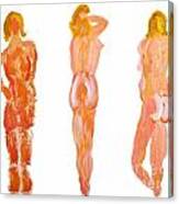 Three Naked Ladies Canvas Print