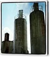 #towers #industrial #tanks #tall #three Canvas Print