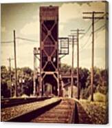 #train #bridge #mississippi #river Canvas Print
