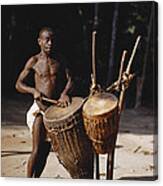 Tribal Dancing, Dr Congo Canvas Print